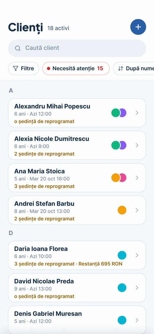 Lista clinică, pe telefon