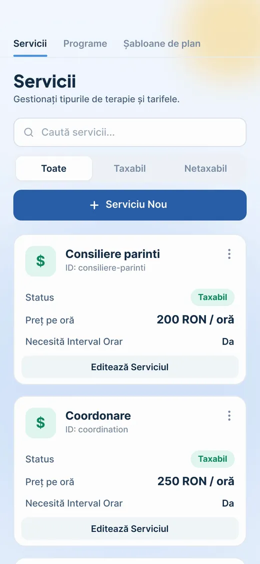 Serviciile și tarifele, pe telefon